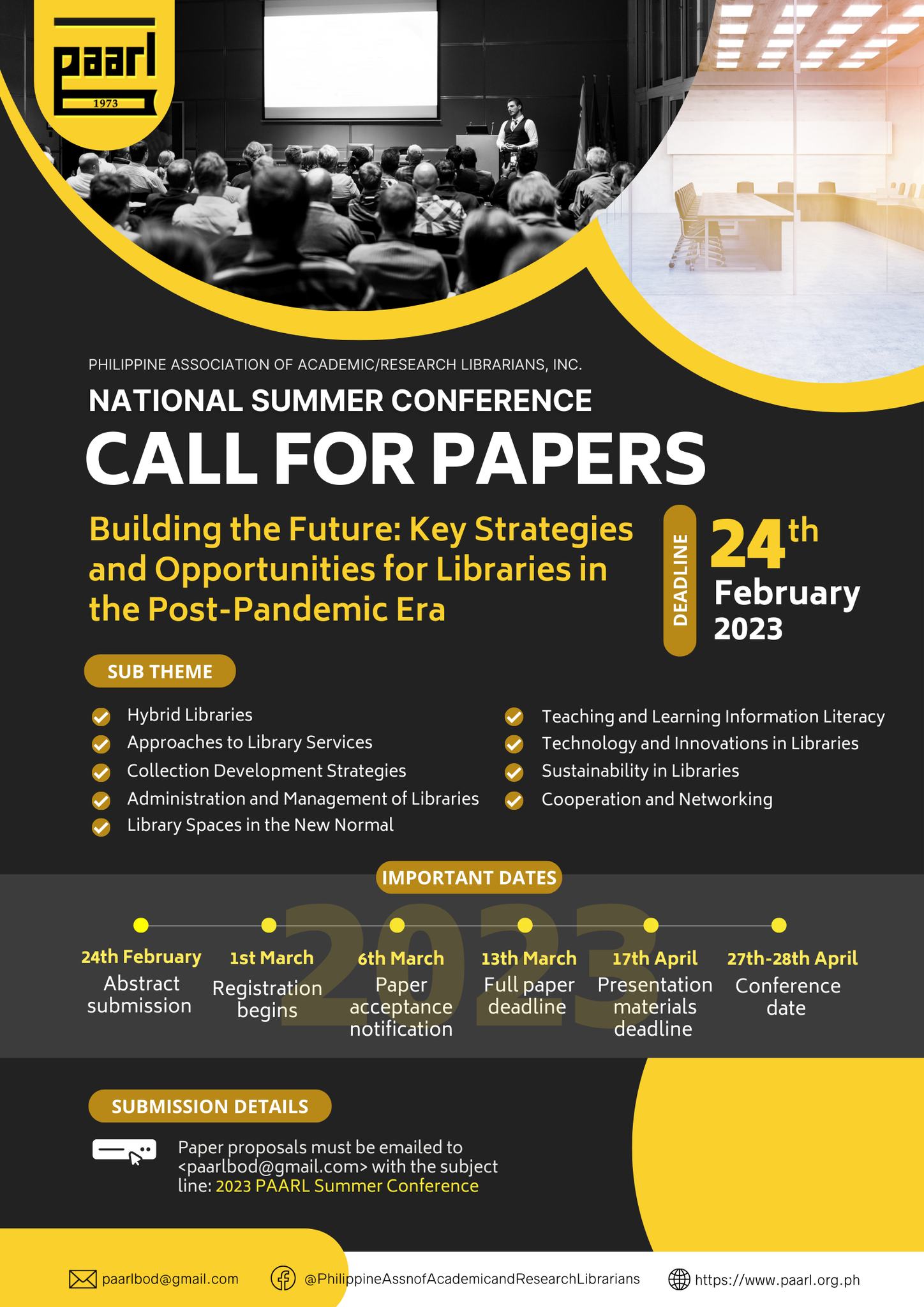 CALL FOR PAPERS: NATIONAL SUMMER CONFERENCE 2023!