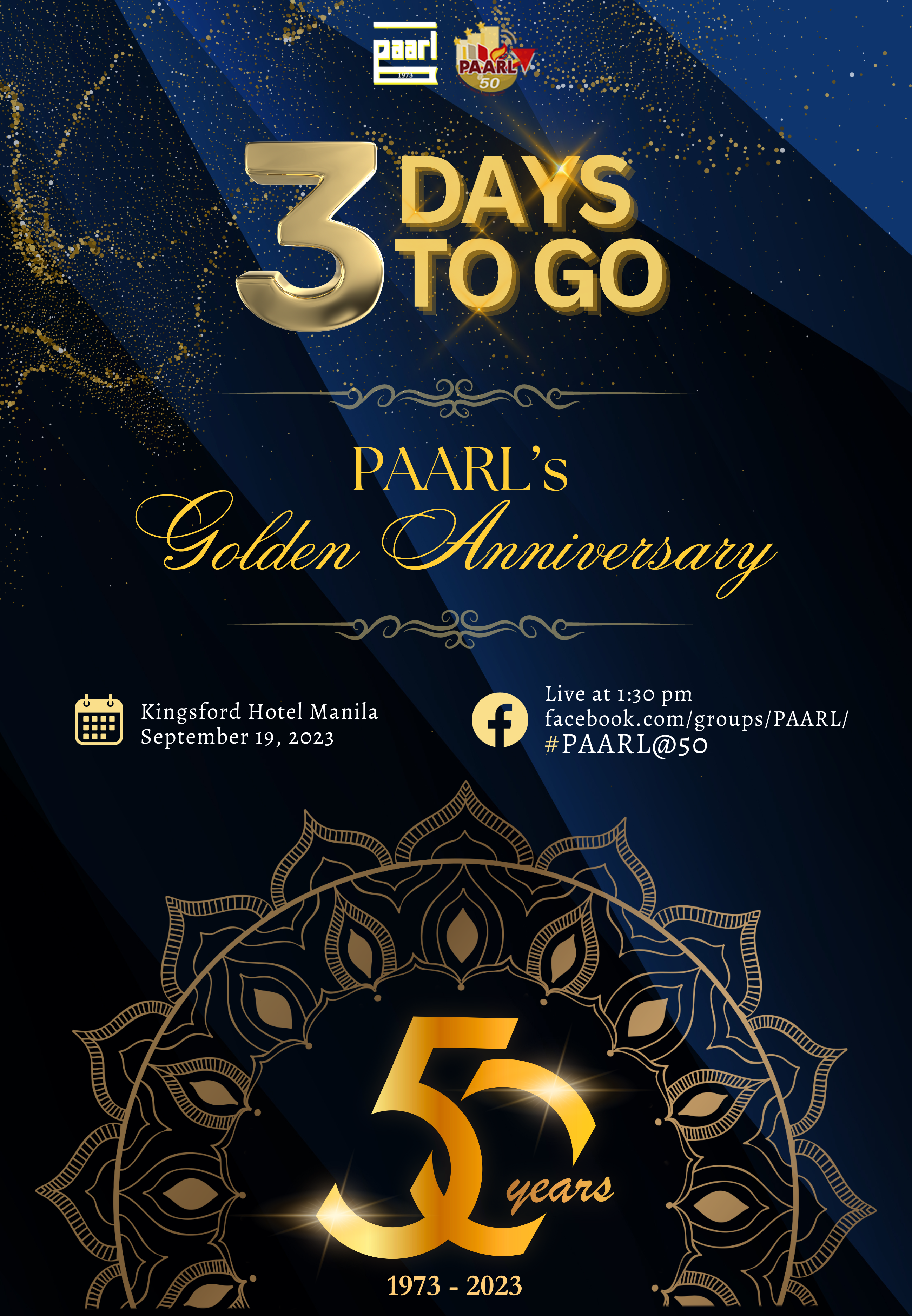 3 Days to Go until PAARL’s 50th Anniversary!