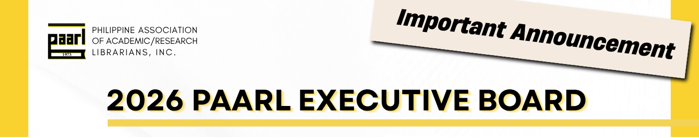 ANNOUNCEMENT I 2026 PAARL Executive Board