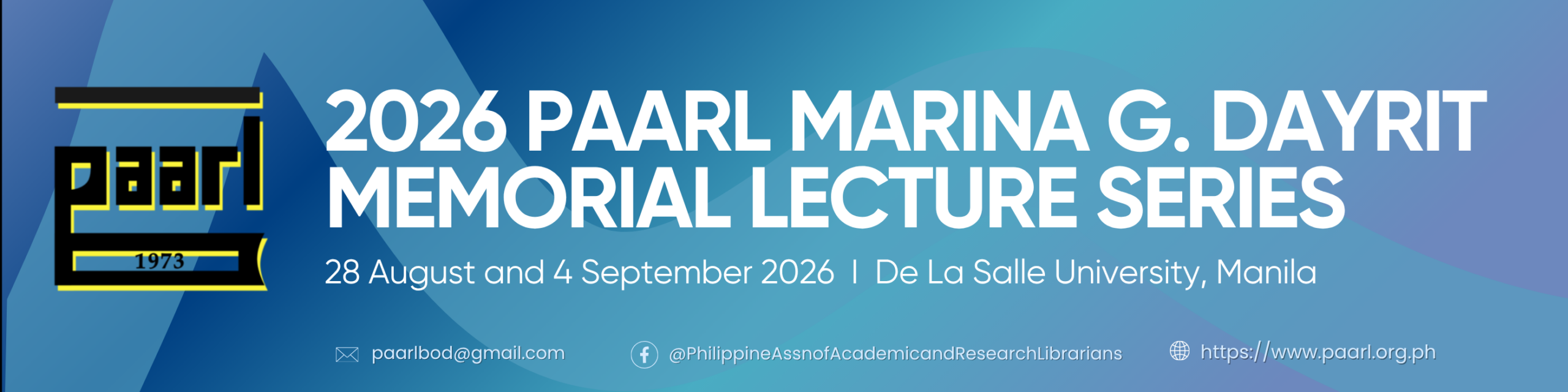 2026 Marina G. Dayrit Memorial Lecture Series (MGDMLS)