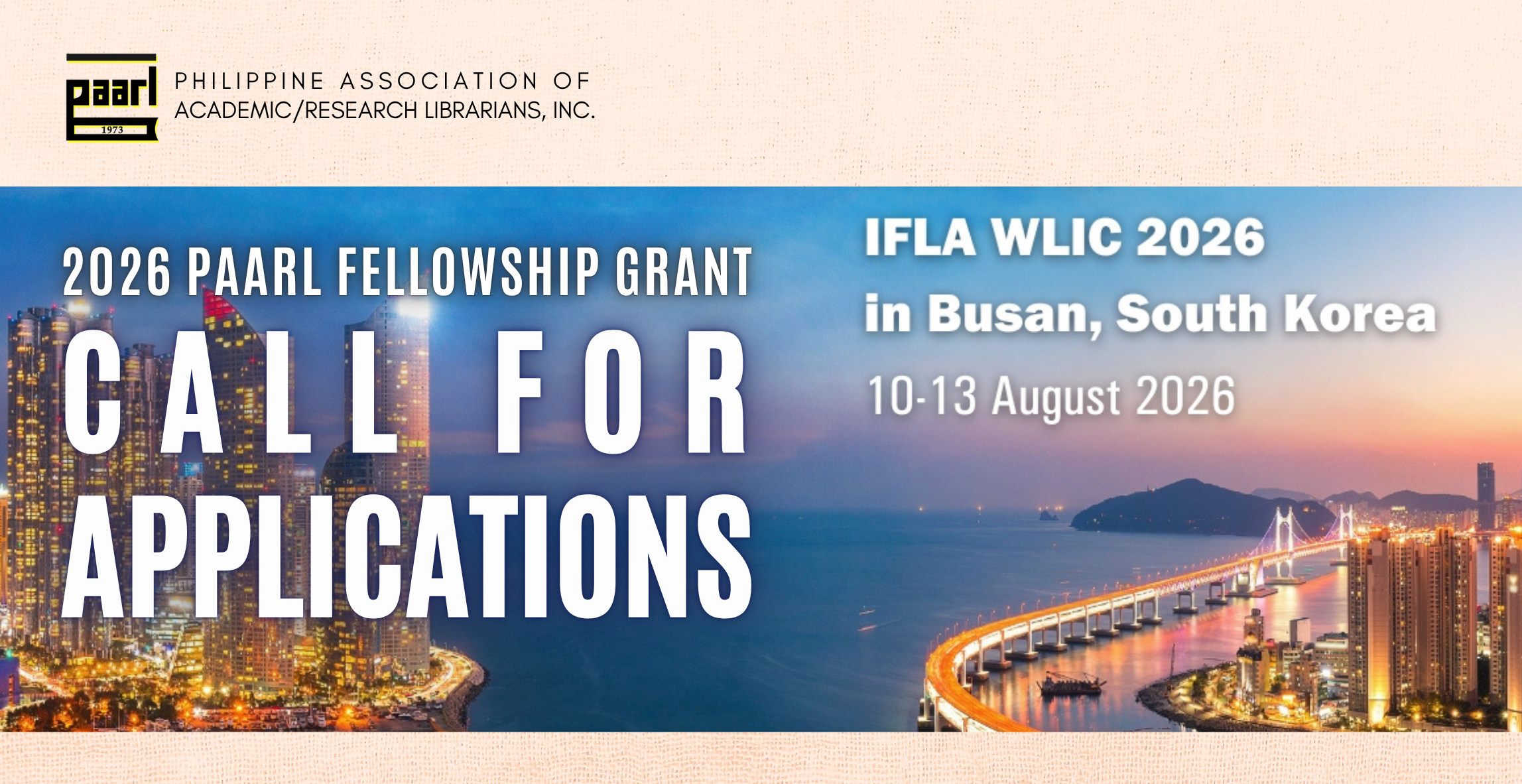 2026 PAARL FELLOWSHIP GRANT