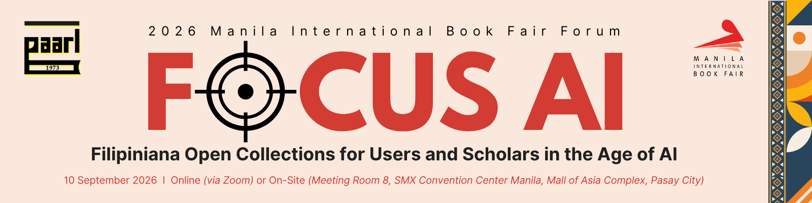 PAARL Invites You to the 2026 Manila International Book Fair Forum